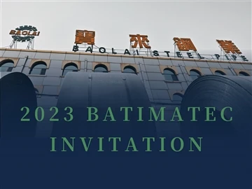 Baolai Steel Pipe blir med i 2023 BATIMATEC fra mai 7- 11. mai